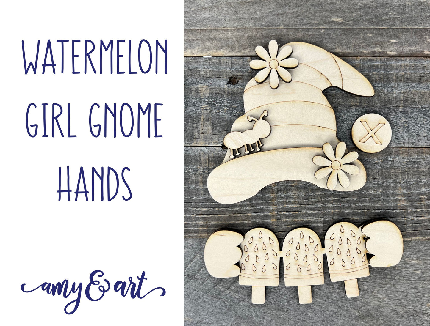 Watermelon Gnome Hands | DIY Attachments for Interchangeable Gnome Shelf Sitter Sign