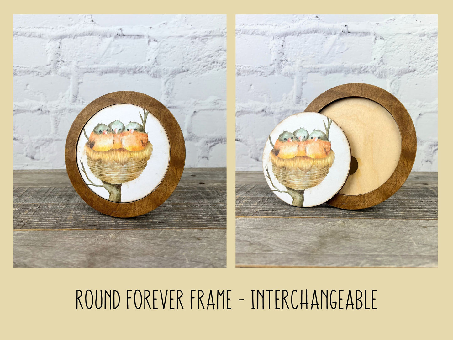 Round Forever Frame | Interchangeable Tiered Tray Sign