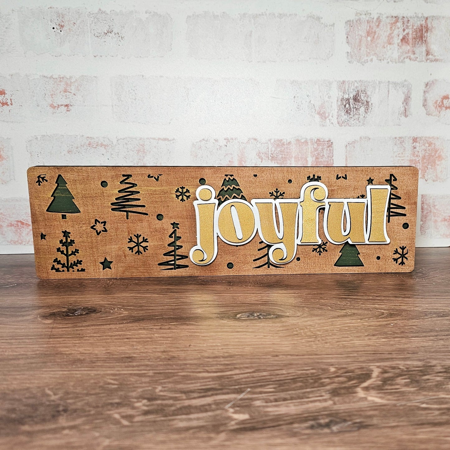 Thanksgiving & Christmas Reversible Sign | Farmhouse Style Shelf Sitter