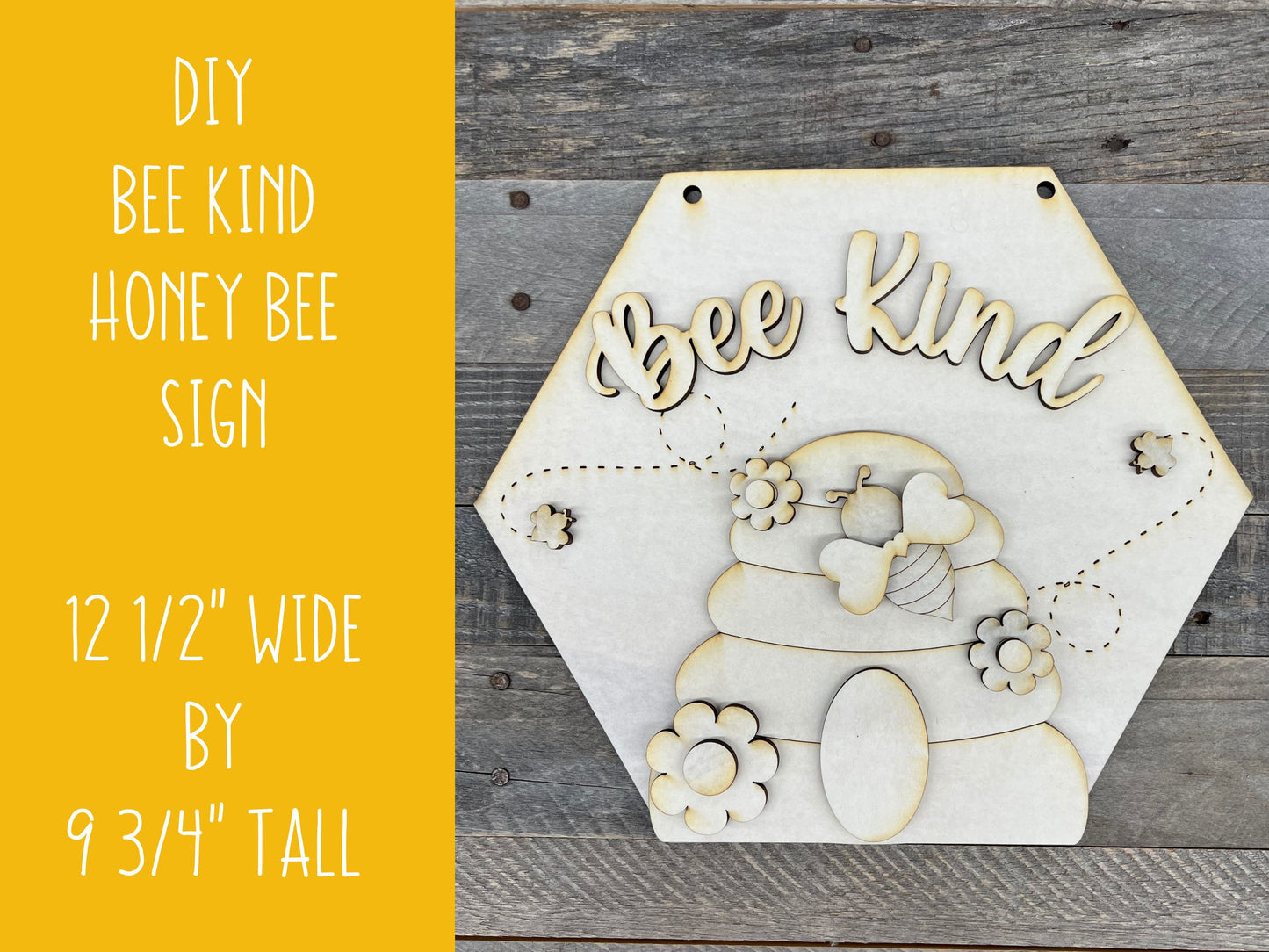 DIY Bee Kind Sign | Farmhouse Style Sign
