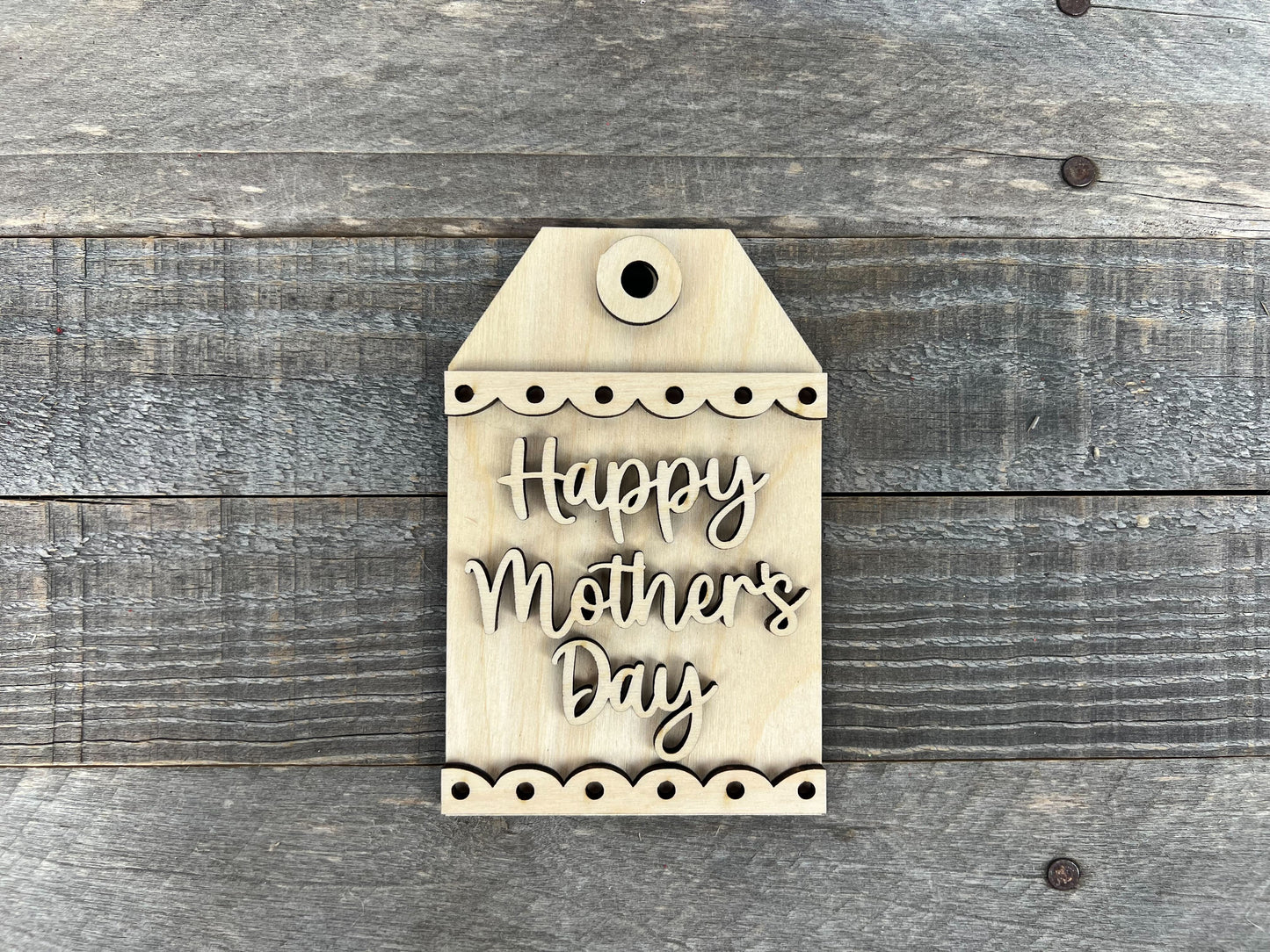 DIY Happy Mother’s Day DIY Wood Tag