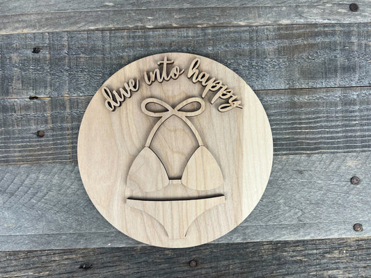 Dive Into Happy DIY Round Insert for The Emma Interchangeable Shelf Sitter
