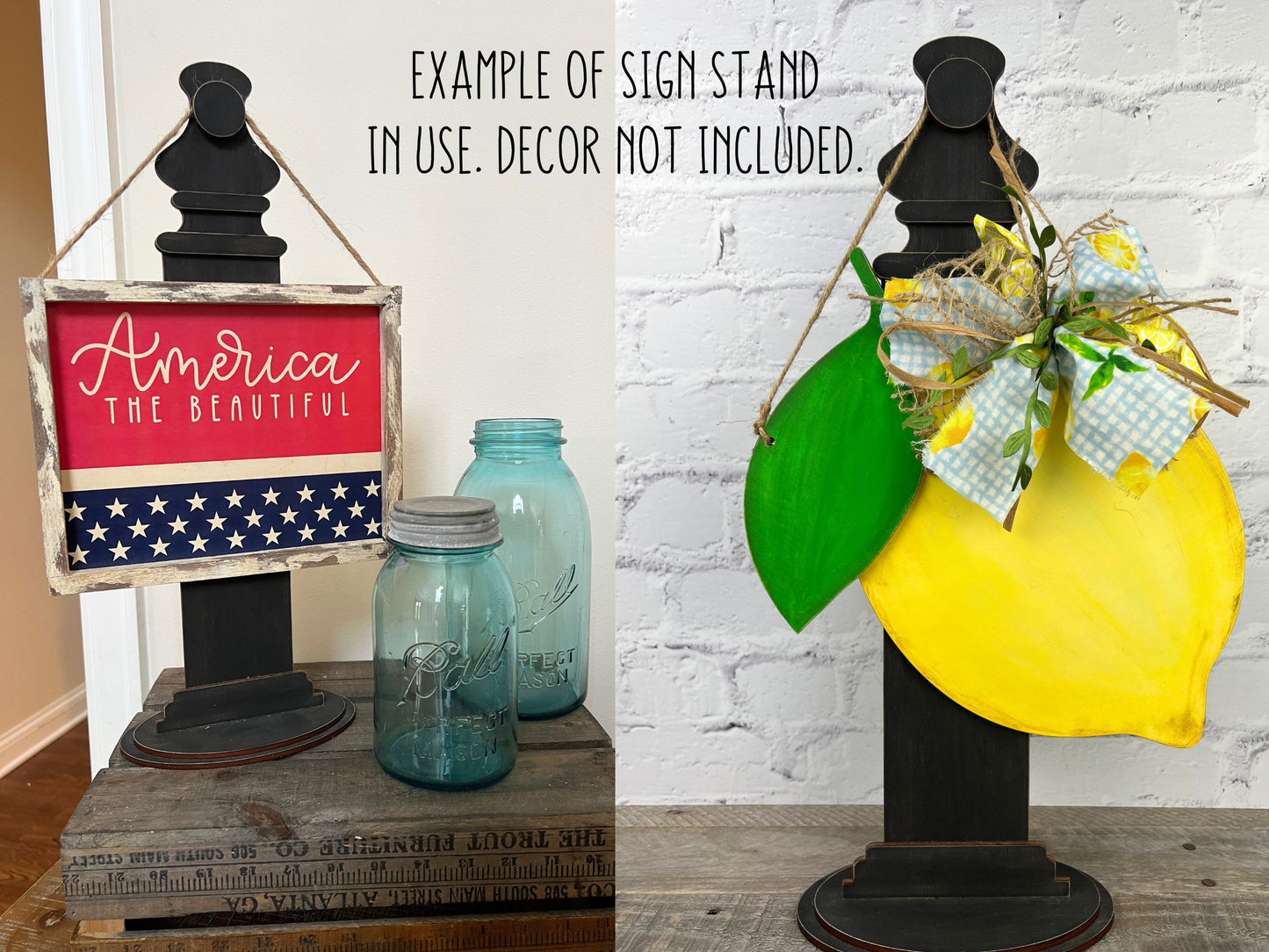 DIY Large Sign Stand | Farmhouse Style Sign Holder | Wreath Stand