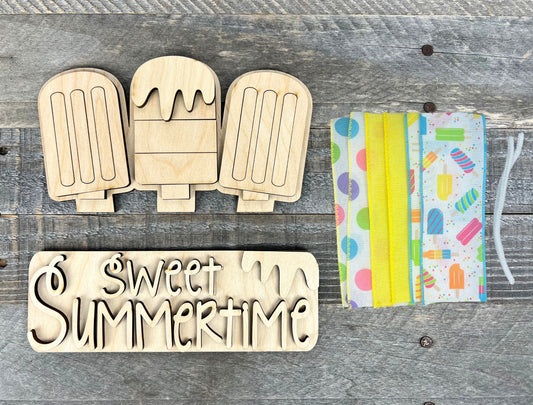 Popsicle Sweet Summertime Insert for the Jackie Interchangeable 12" Round Hanging Sign
