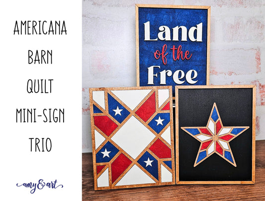 Americana Barn Quilt DIY Mini-Signs