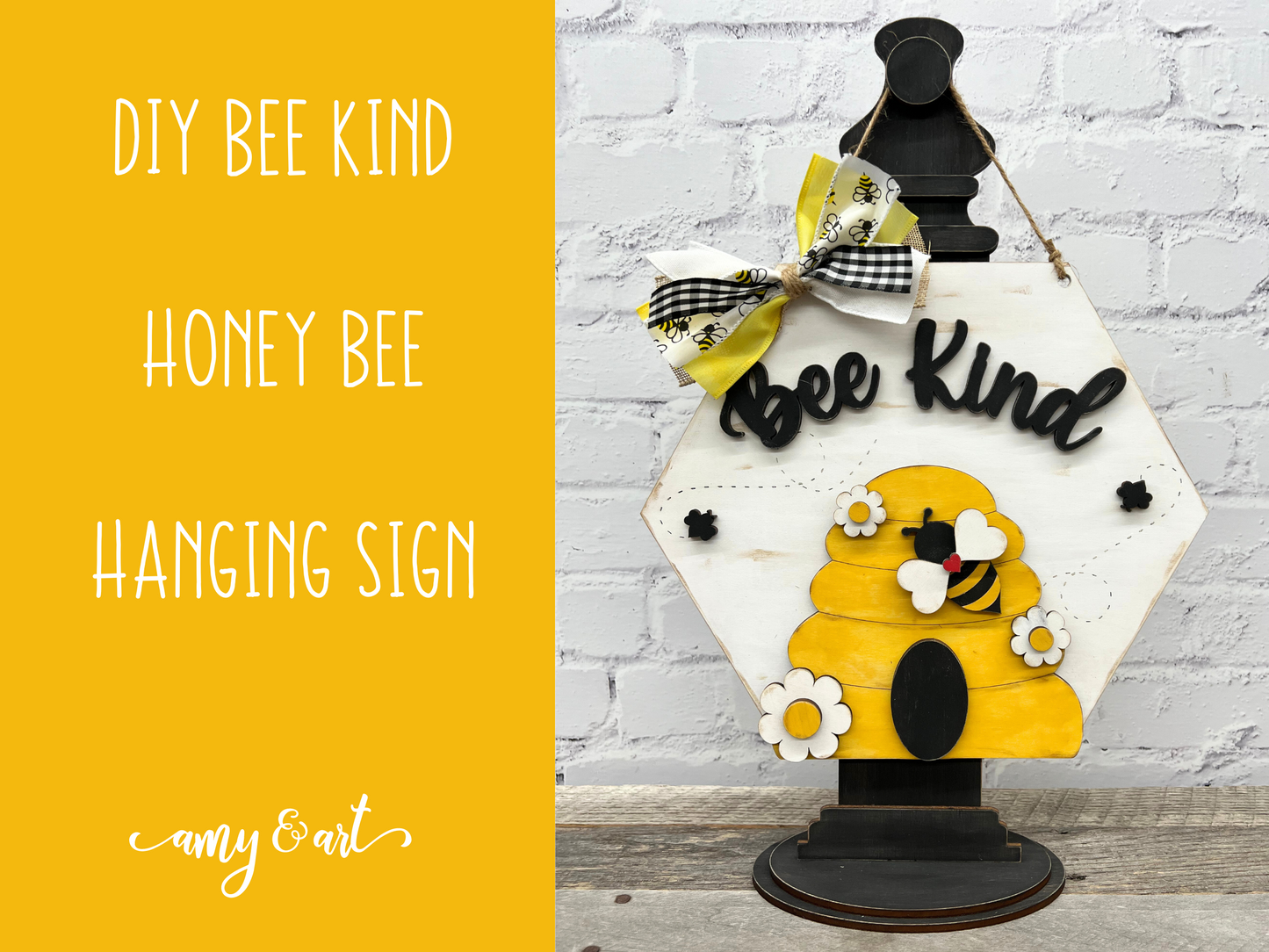 DIY Bee Kind Sign | Farmhouse Style Sign