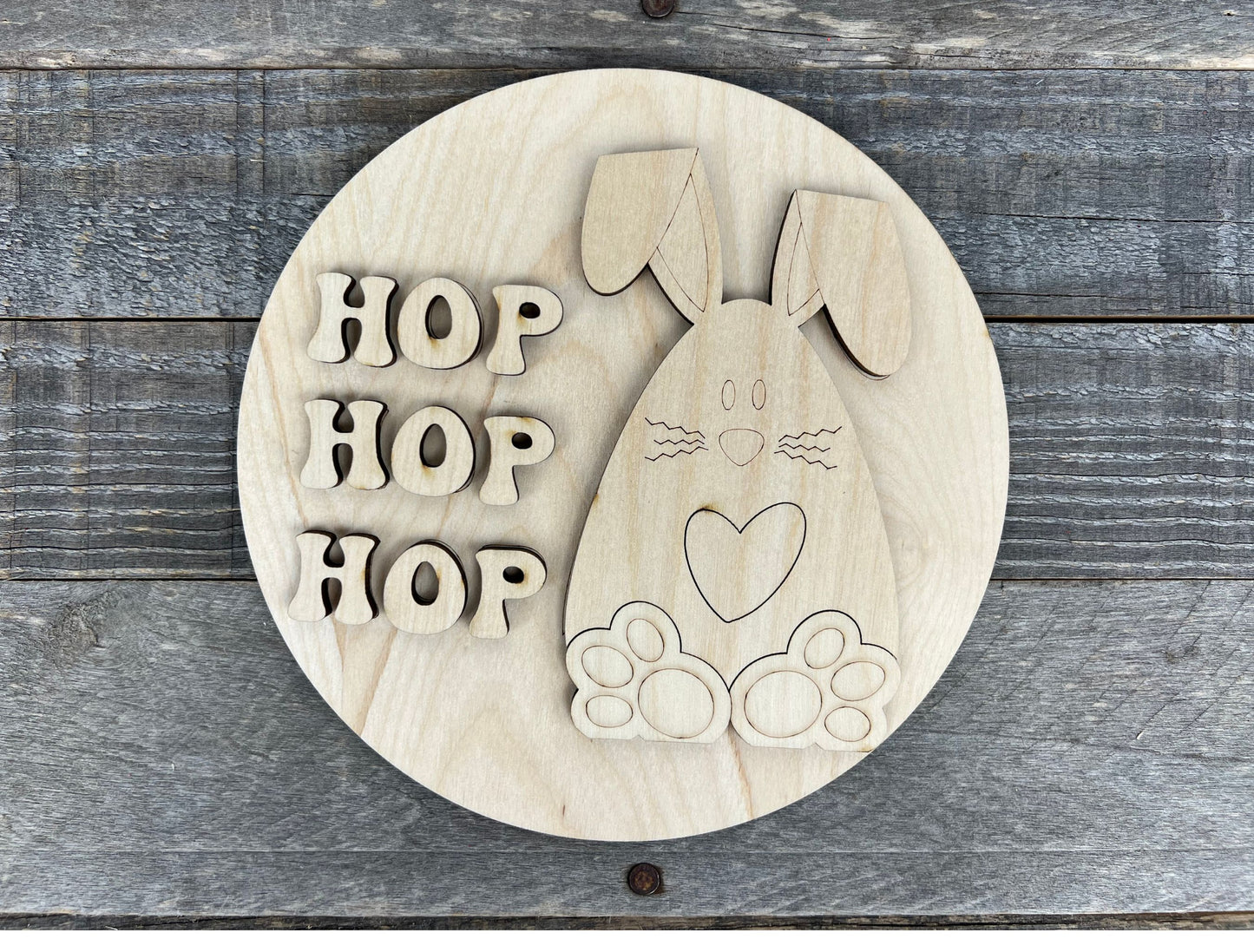 Easter 'Hop' DIY Round Attachment Piece for The Emma Interchangeable Shelf Sitter