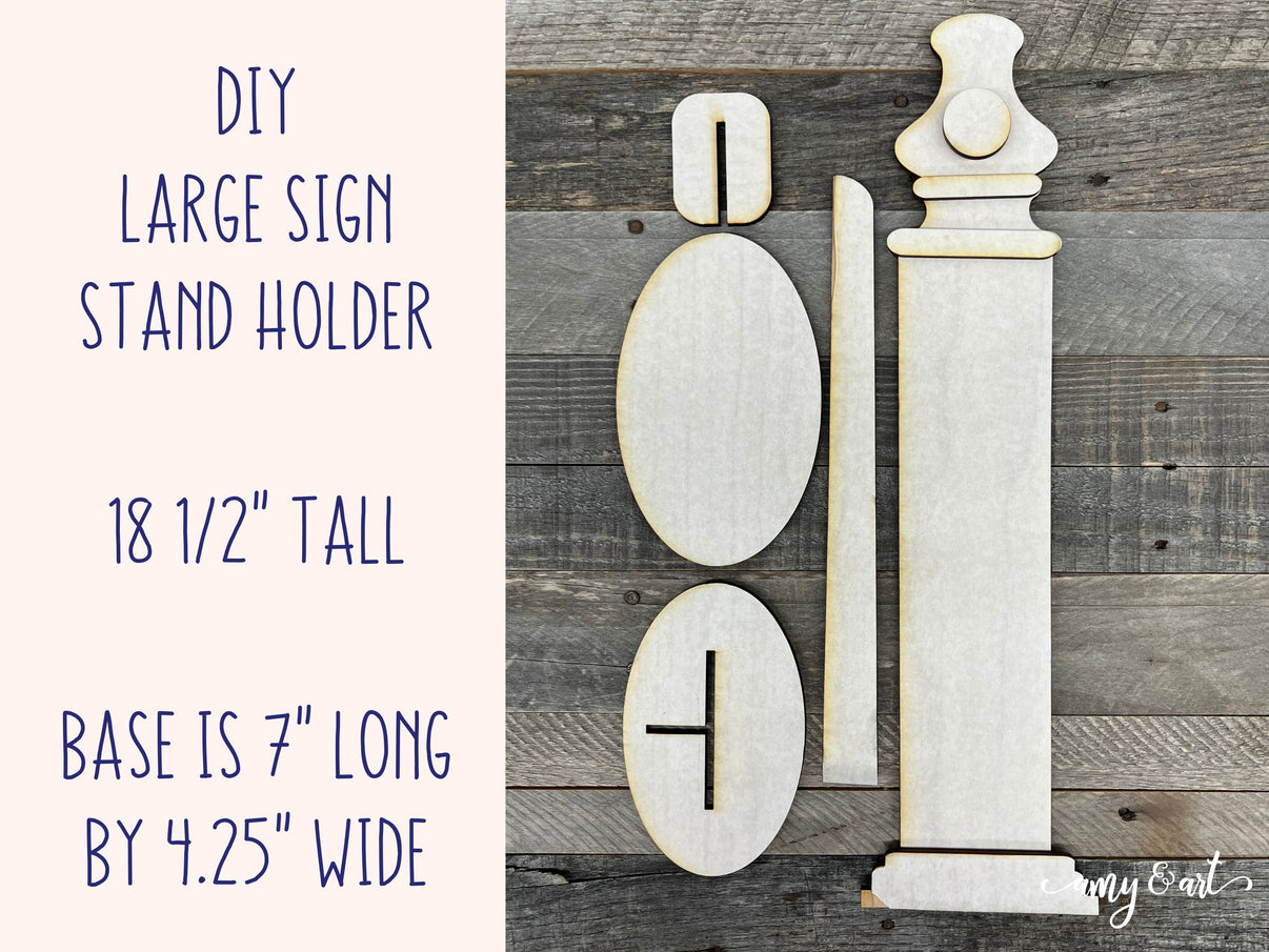 DIY Large Sign Stand Farmhouse Style Sign Holder Wreath Stand Amy