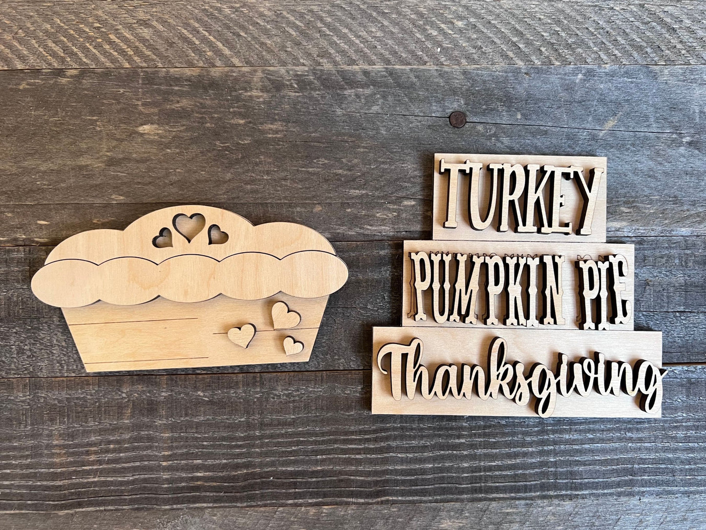 Thanksgiving DIY Tiered Tray Kit with Pilgrims and Turkey