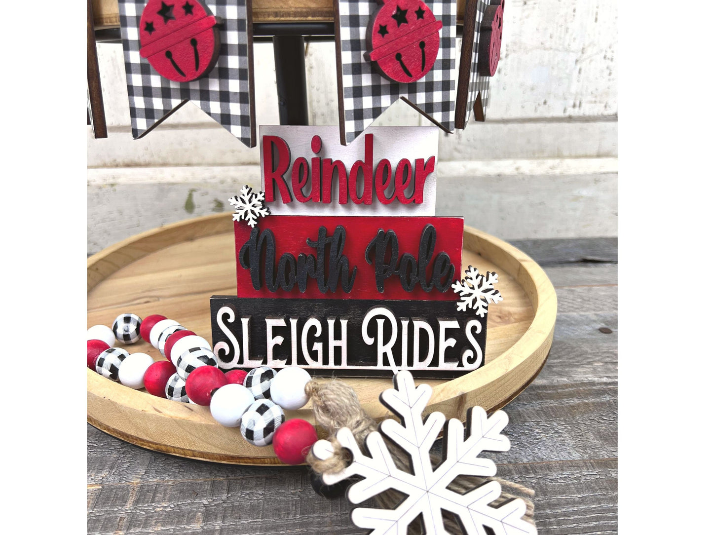 Christmas Believe DIY Tiered Tray Set | Crafting Supply